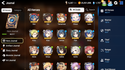 [ASIA] Epic 7 Seven Luna Dizzy Diene Cerise + ML Mystics Pulls Aged Starter Account-Mobile Games Starter