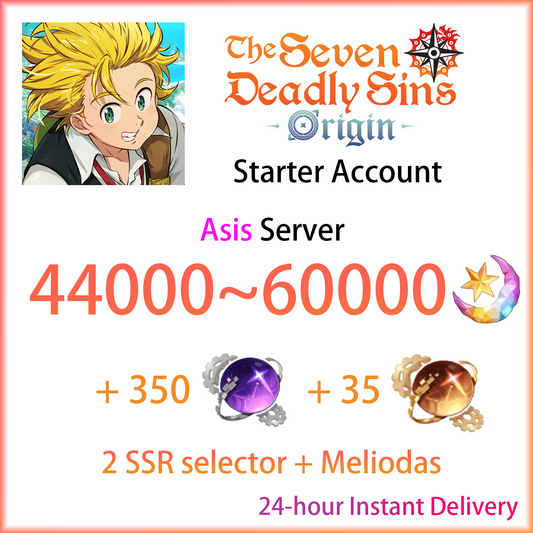 [ASIA] [INSTANT] 45000 Star Fragments + 350 + 35 | 7DS Seven Deadly Sins: Origin Starter Account-Mobile Games Starter