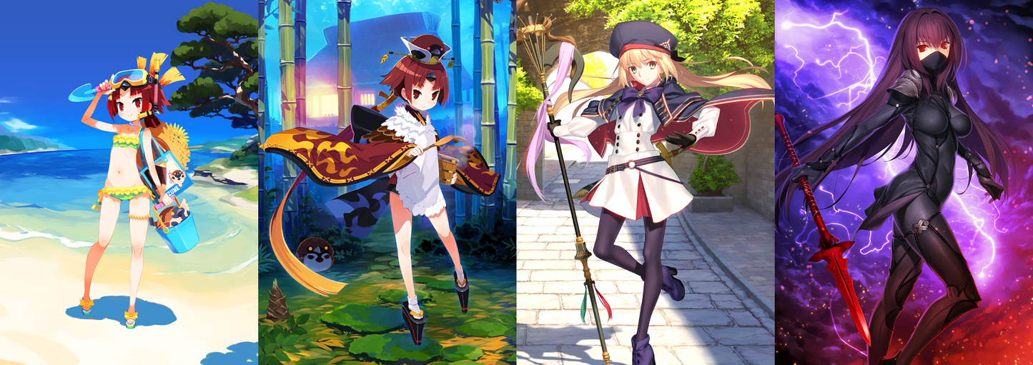[JP] [INSTANT] FGO double Beni-enma Berserker Artoria Caster Scathach + 1000-1200SQ Fate Grand Order endgame quartz account