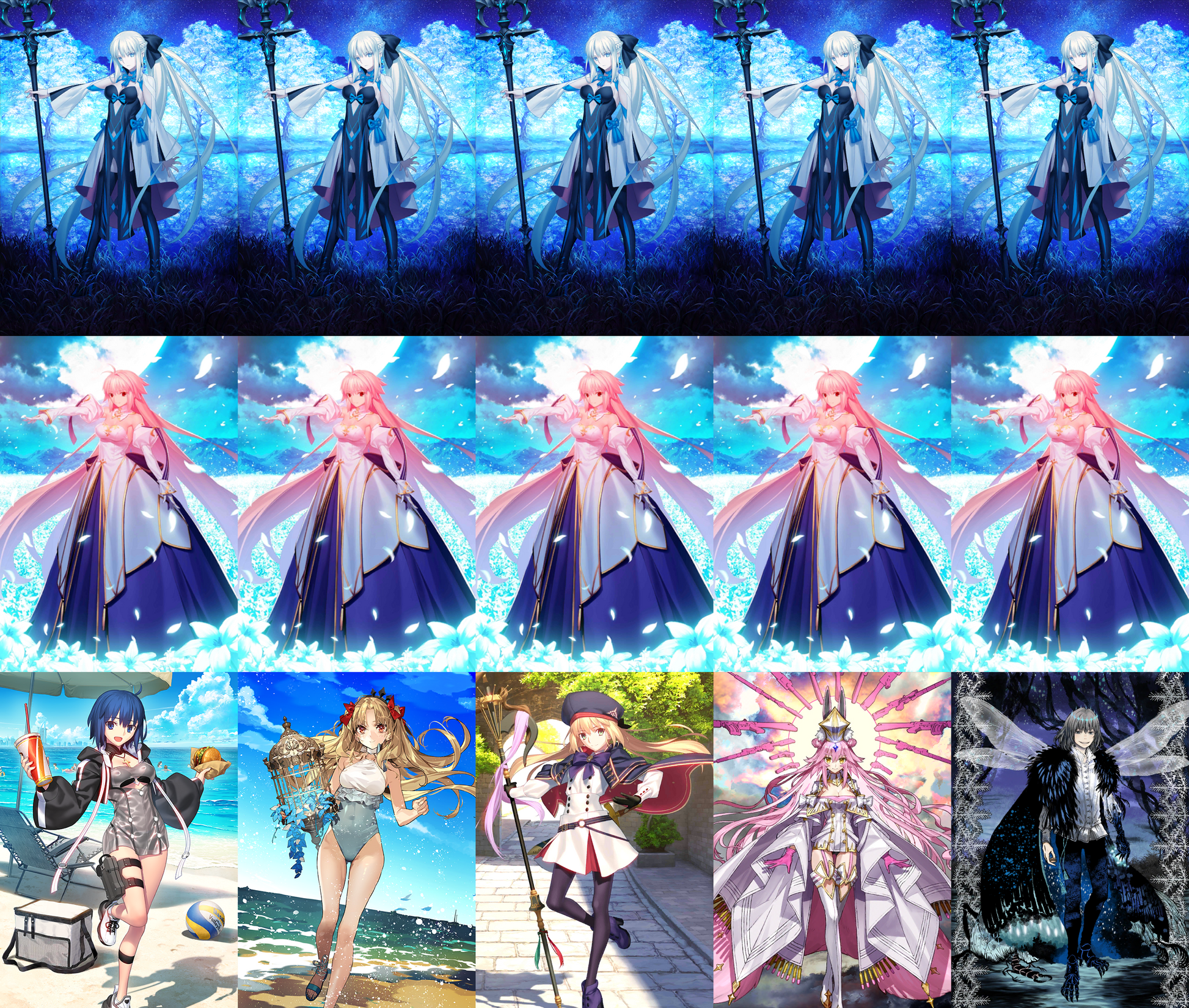 [NA][INSTANT] FGO double NP5 Morgan NP5 Arcueid + Ciel Space Ereshkigal Altria Caster Koyanskaya Oberon Fate Grand Order LB6 endgame account-Mobile Games Starter