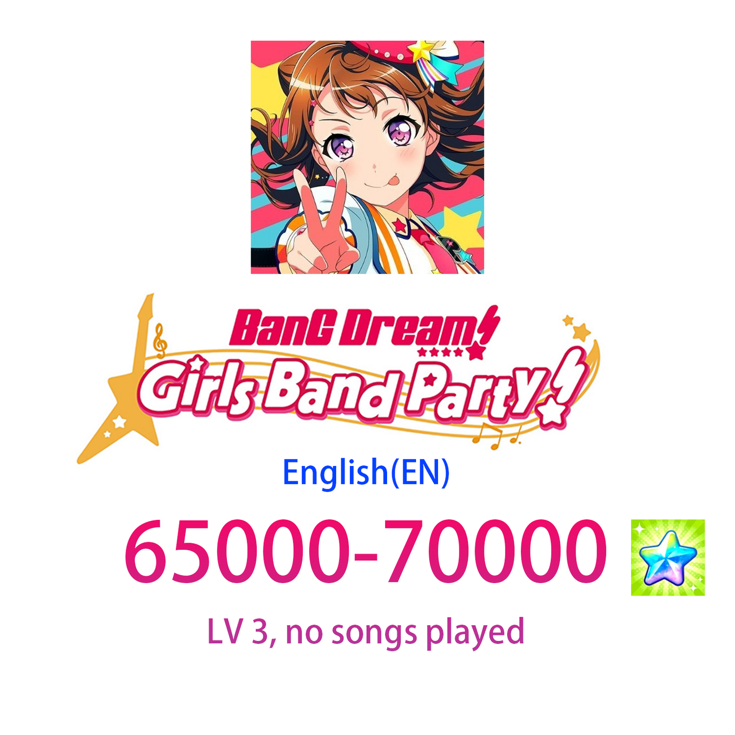 [EN] [INSTANT] 65000-70000 gems BanG Dream! Girls Band Party/Endori Global Starter Account-Mobile Games Starter