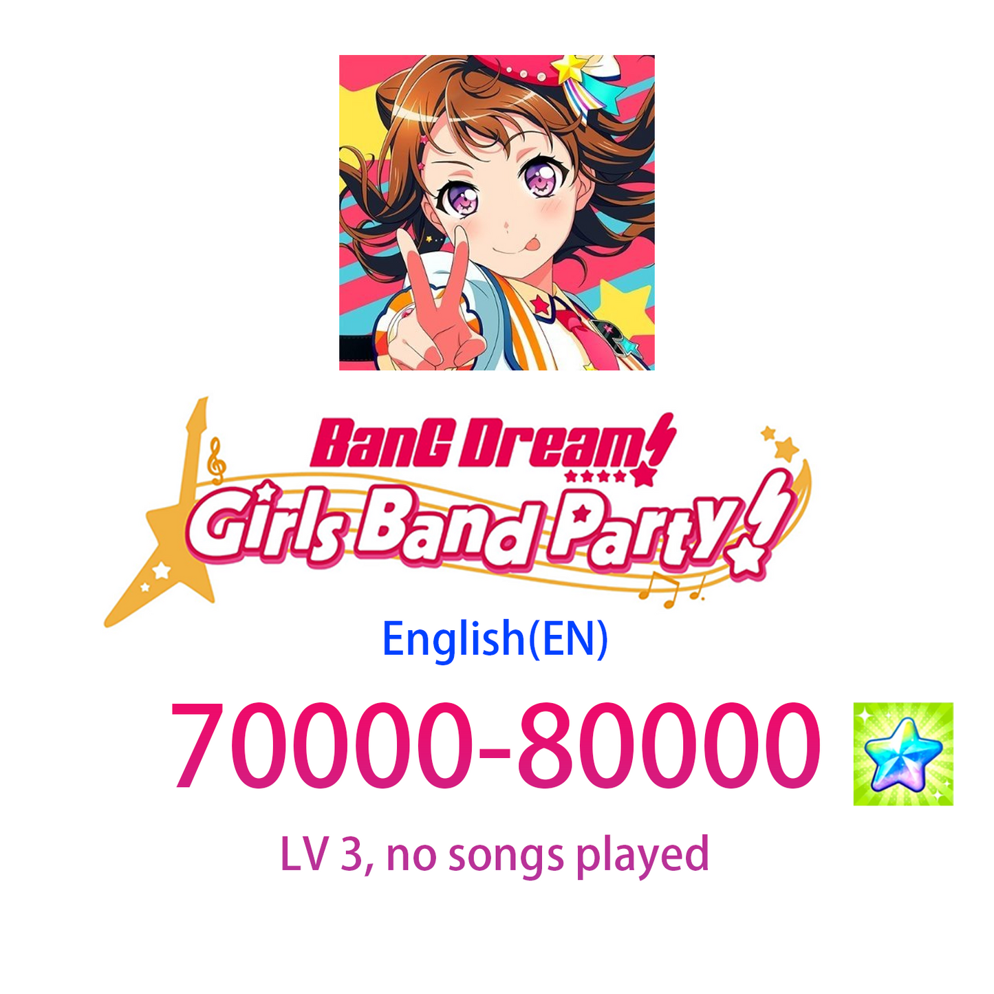[EN] [INSTANT] 70000-80000 gems BanG Dream! Girls Band Party/Endori Global Starter Account-Mobile Games Starter