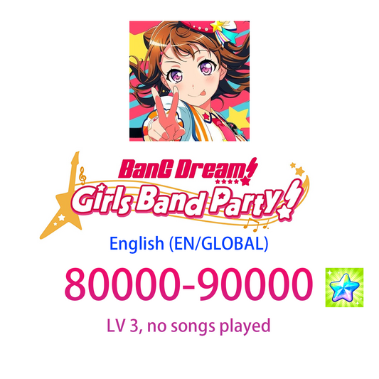 [EN] [INSTANT] 80000-90000 gems BanG Dream! Girls Band Party/Endori Global Starter Account-Mobile Games Starter