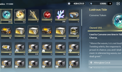 [EU] 6+5 S6 Denia + R5 Signature Weapon + 278 pulls Rebecca | Wuthering Waves Europe LV54 Farmed Starter Account-Mobile Games Starter