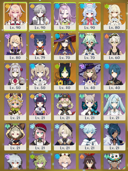 [EU] Genshin Impact C6 Linnea + BiS Signature + Sigewinne 6Illuga 6Aino AR56 EUROPE Farmed Endgame Account-Mobile Games Starter