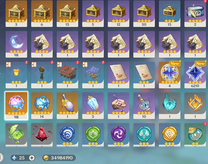 [EU] Genshin Impact C6 Nilou + R1 BiS Signature Weapon + 98 intertwined Fate AR52 EUROPE Starter Account-Mobile Games Starter