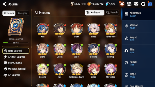 [EUROPE] Epic 7 Seven 1ML 1LIM Ambitious Tywin Diene + ML Pulls + 20 Speed + Name EU Starter Account-Mobile Games Starter