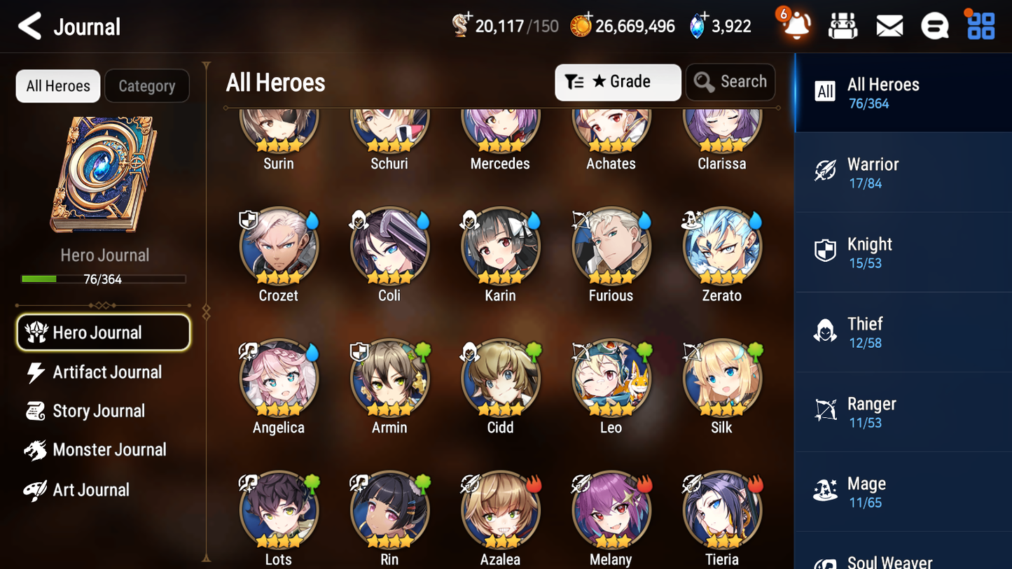 [EUROPE] Epic 7 Seven 1ML 2LIM Remnant Violet Cerise Diene + ML Pulls + 20 Speed + Name EU Starter Account-Mobile Games Starter