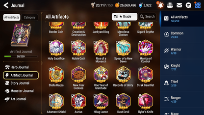 [EUROPE] Epic 7 Seven 1ML 2LIM Remnant Violet Cerise Diene + ML Pulls + 20 Speed + Name EU Starter Account-Mobile Games Starter