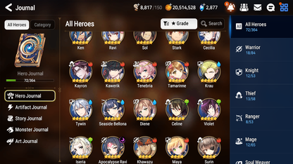 [EUROPE] Epic 7 Seven 1ML 2LIM Seaside Bellona Diene + ML Pulls + 20 Speed + Name EU Starter Account-Mobile Games Starter