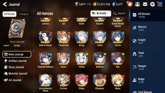 [EUROPE] Epic 7 Seven 1ML 3LIM Seaside Bellona Cerise Diene Yufine Tamarinne + ML Pulls + Name + 20 Speed EU Starter Account-Mobile Games Starter