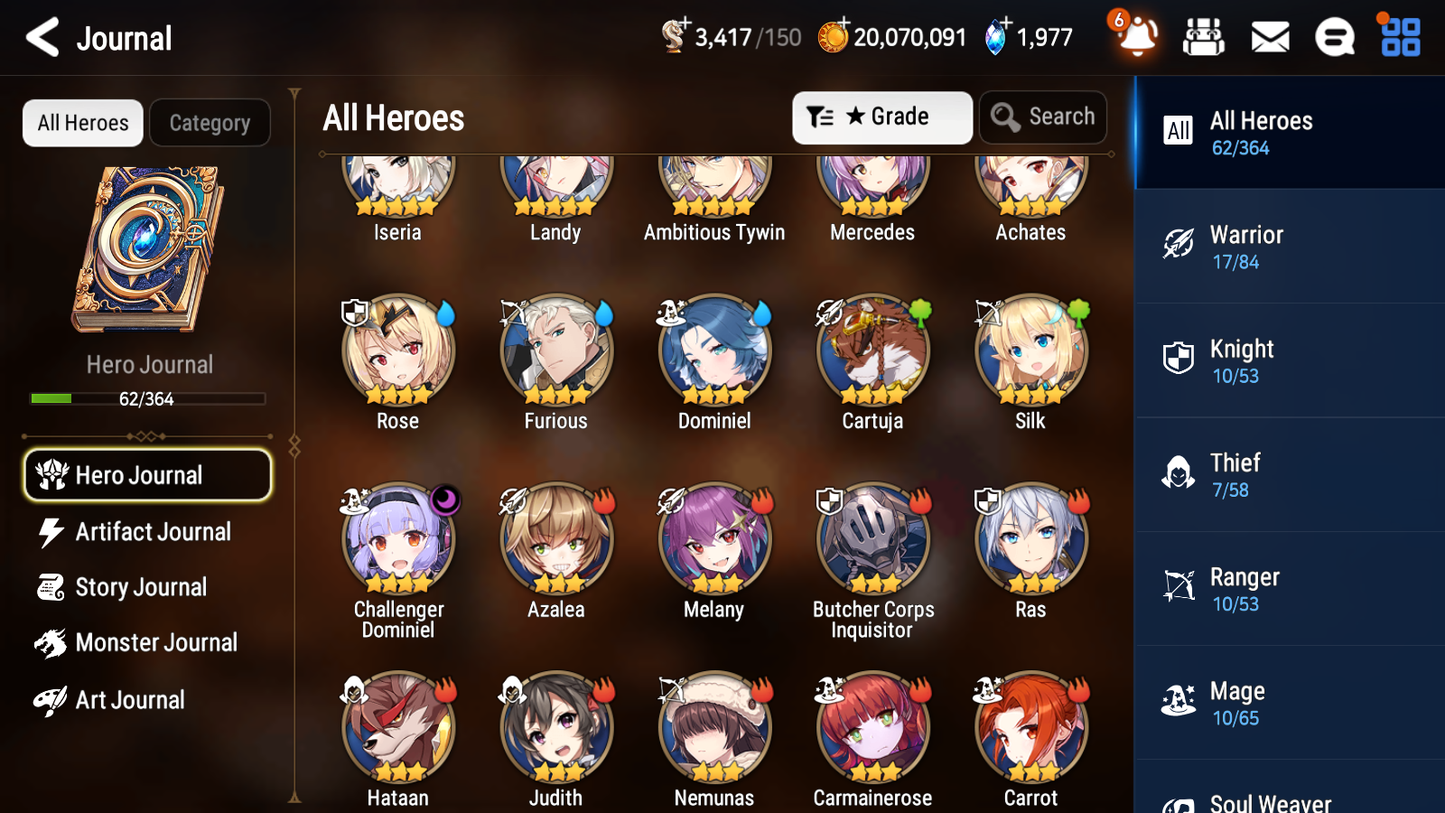 [EUROPE] Epic 7 Seven 1ML 4LIM Ambitious Tywin Fairytale Tenebria Diene Landy Cerise + ML Pulls + 20 Speed + Name EU Starter Account-Mobile Games Starter