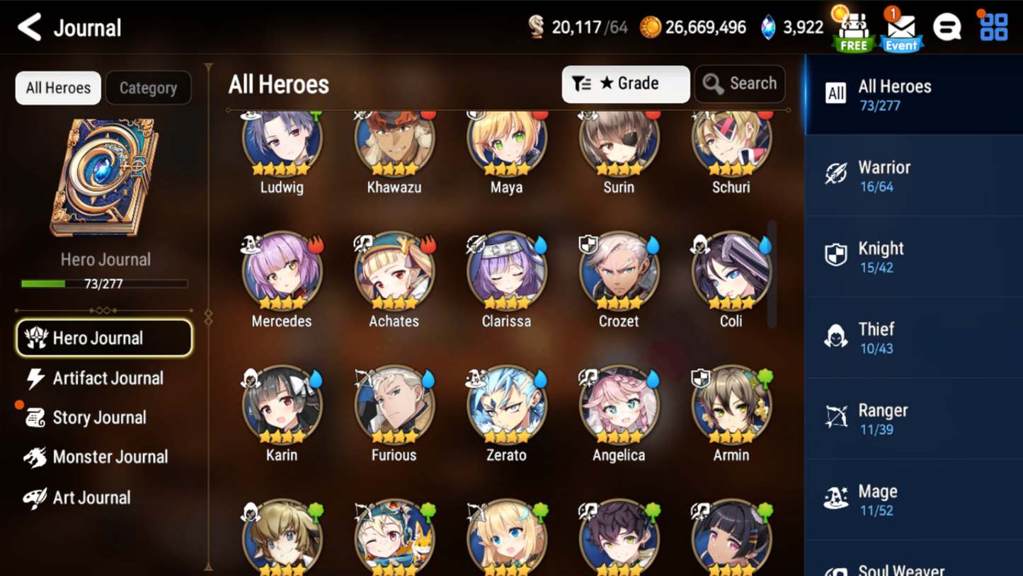 [EUROPE] Epic 7 Seven Cerise Diene Tamarinne + Pulls + Name EU Starter Account-Mobile Games Starter