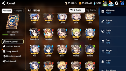 [EUROPE] Epic 7 Seven Cerise Diene Tamarinne + Pulls + Name EU Starter Account-Mobile Games Starter