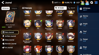 [EUROPE] Epic 7 Seven Diene Tamarinne + Pulls + Name EU Starter Account-Mobile Games Starter