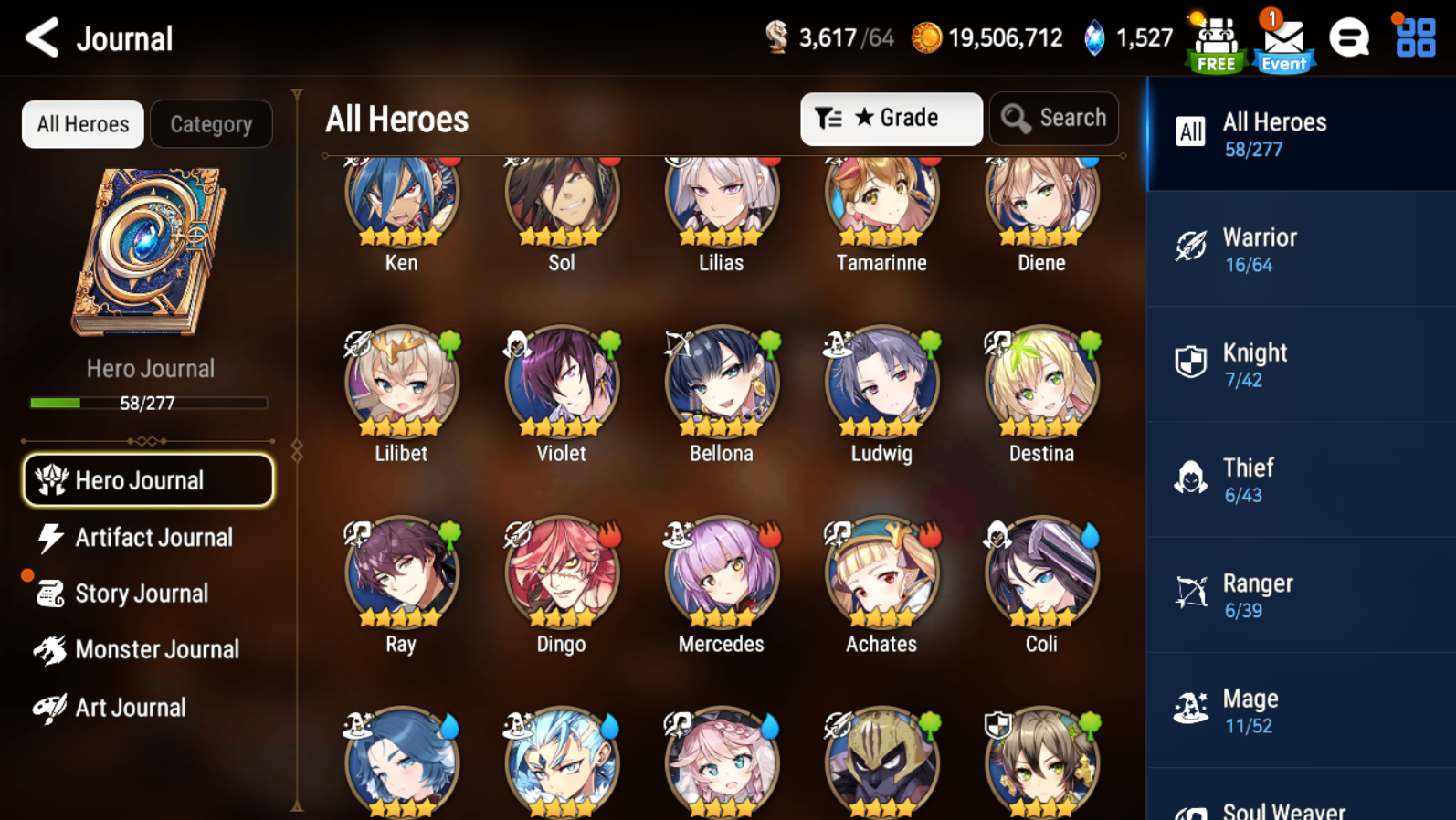 [EUROPE] Epic 7 Seven Diene Tamarinne + Pulls + Name EU Starter Account-Mobile Games Starter