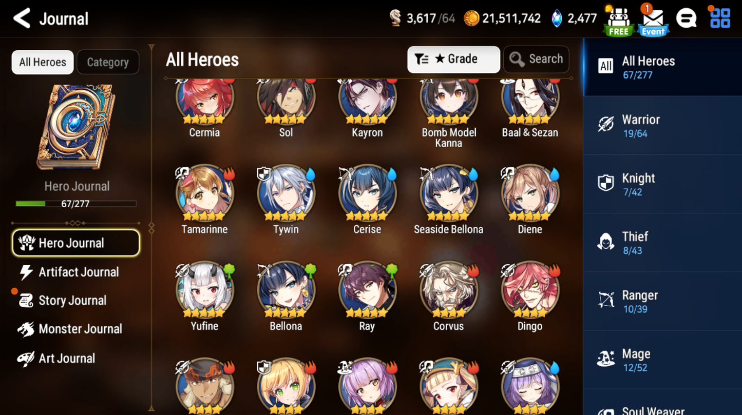 [EUROPE] Epic 7 Seven Seaside Bellona Cerise Diene Yufine Tamarinne + Pulls + Name EU Starter Account-Mobile Games Starter