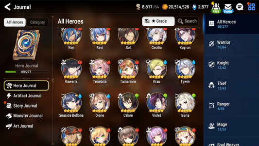 [EUROPE] Epic 7 Seven Seaside Bellona Diene Tamarinne + Pulls + Name EU Starter Account-Mobile Games Starter