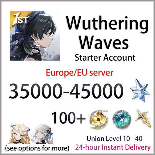 [EUROPE] [INSTANT] 40000 Astrite + Tides / Characters | Wuthering Waves EU Starter Account (see options)-Mobile Games Starter