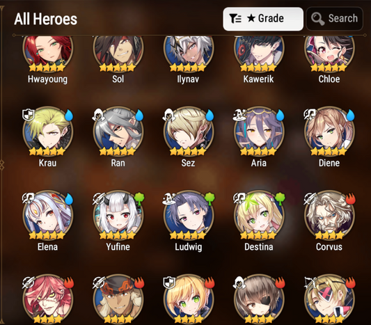 [EUROPE][INSTANT] Epic 7 Seven Diene EU 10-10 Account-Mobile Games Starter