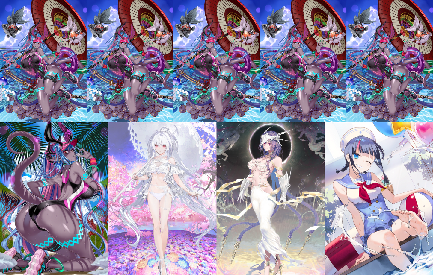 [JP] FGO NP5 Ibuki berserker 5 Erice + Lady Avalon + Urd Fate Grand Order starter account