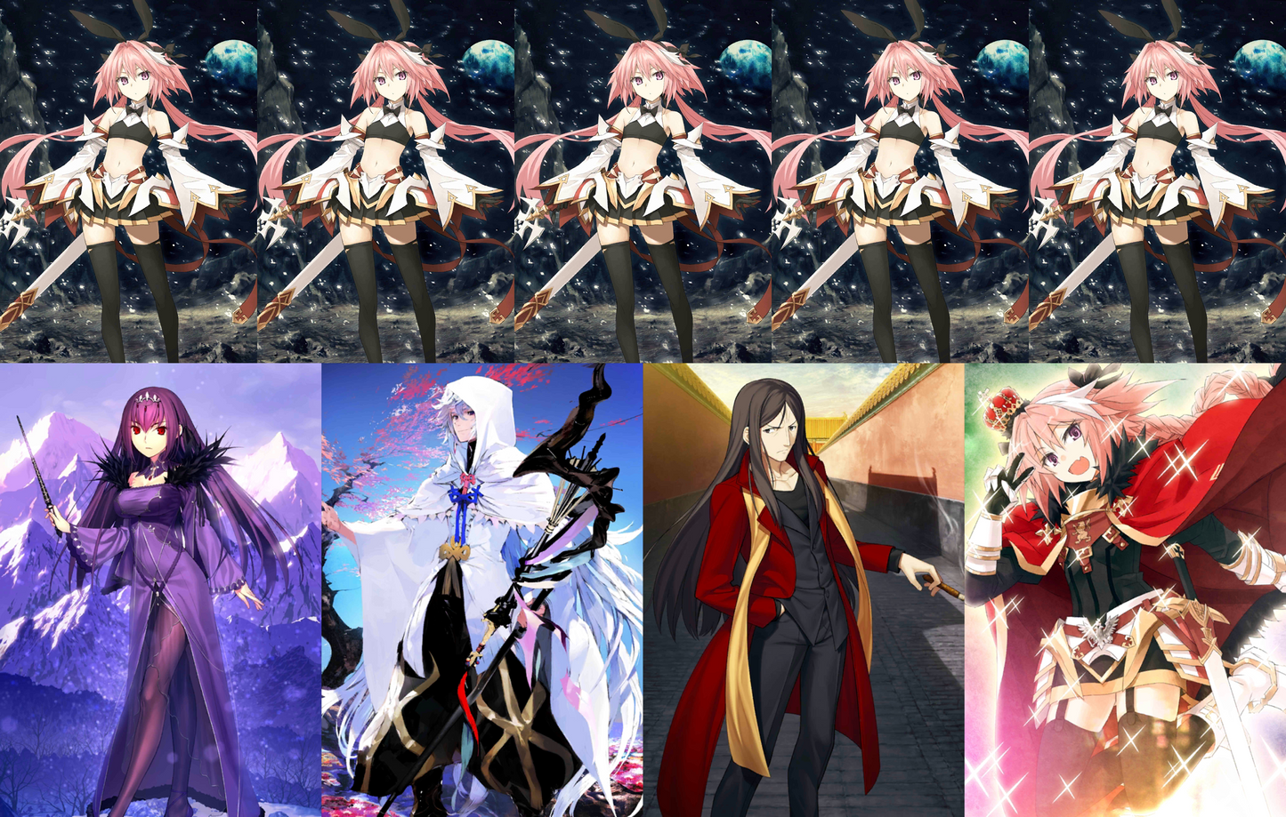 [JP][INSTANT] double NP5 Astolfo 5Rider + Skadi Merlin Waver + 1-2x5* Fate Grand Order FGO endgame account