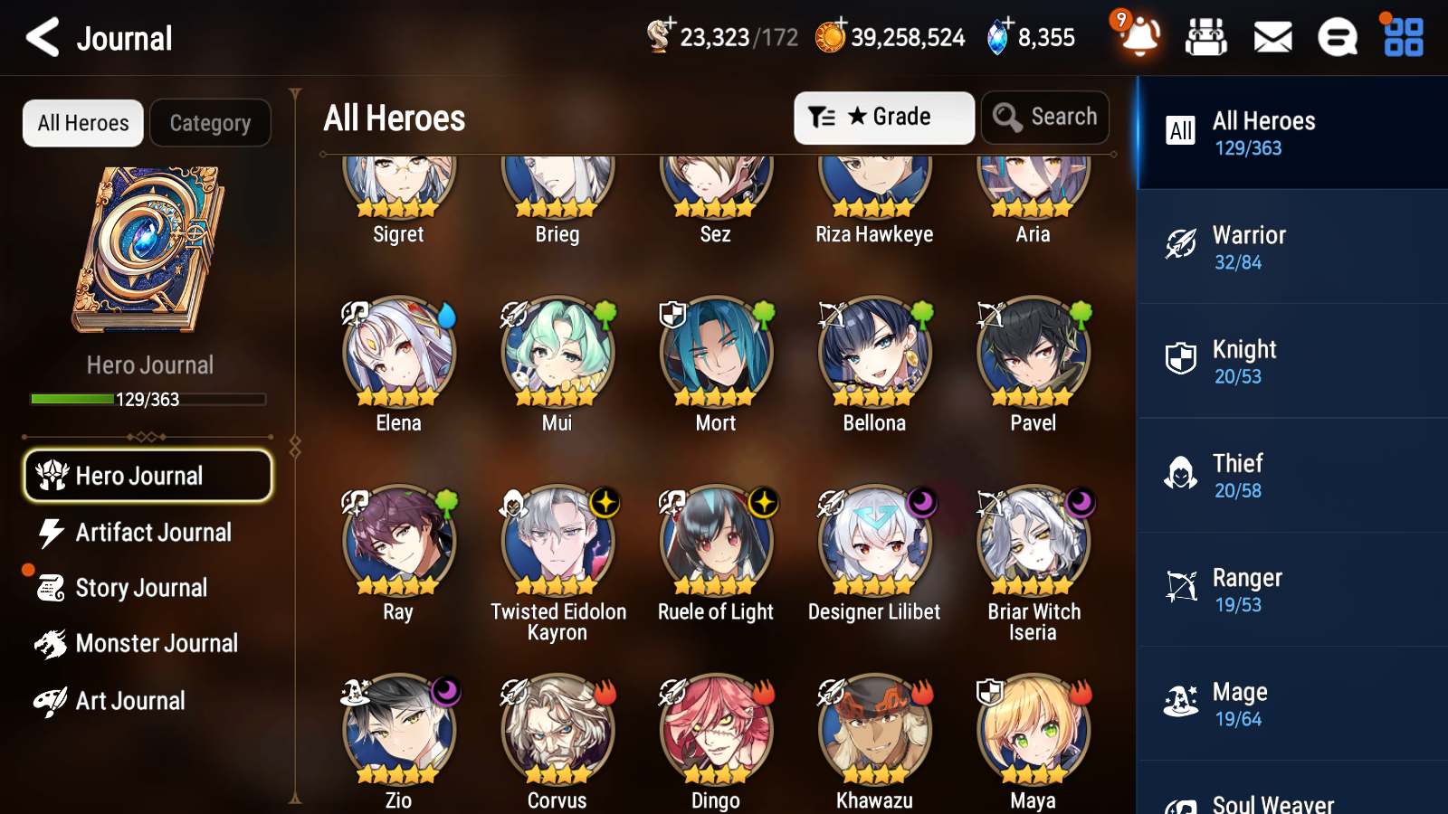[GLOAL] Epic 7 Seven 5ML Twisted Eidolon Kayron Briar Witch Iseria Ruele of light Angel Angelica + ML pulls + 20 Speed + Name Starter Account-Mobile Games Starter