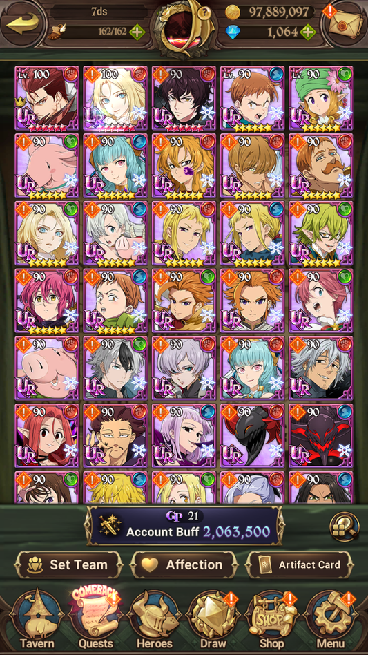 [GLOBAL] 1000 Diamonds + 6/6 Transcendent Ban Ultimate Escanor Elizabeth Purgatory Meliodas++ 7DS Seven Deadly Sins: Grand Cross Resource Starter Account-Mobile Games Starter