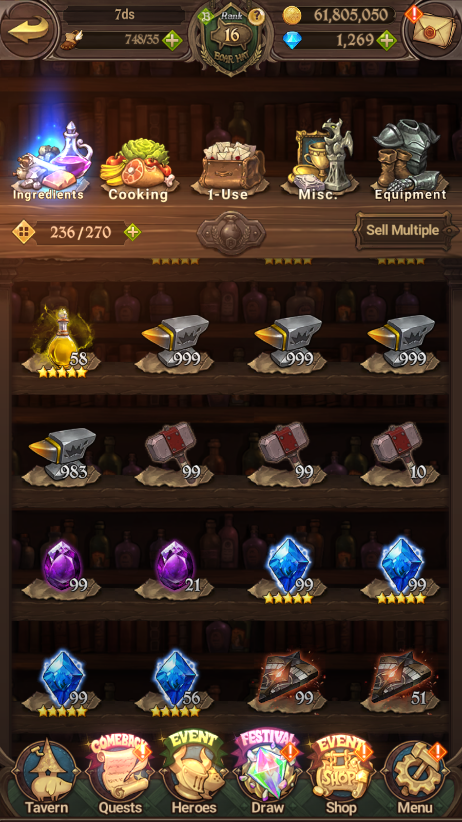 [GLOBAL] 1200 Diamonds + 6/6 Transcendent Ban 3/6 Ultimate Escanor 6/6 Elizabeth 4/6 Purgatory Meliodas++ 7DS Seven Deadly Sins: Grand Cross Resource Starter Account-Mobile Games Starter