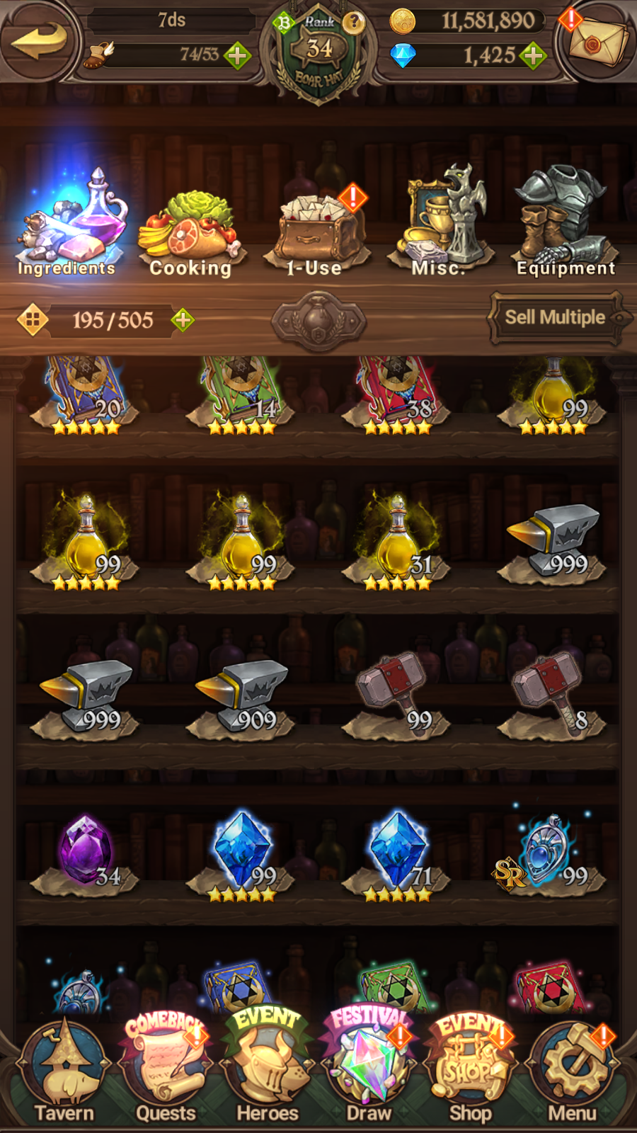 [GLOBAL] 1400 Diamonds + 6/6 Ultimate Escanor + Shield Hero Naofumi Raphtalia Filo 7DS Seven Deadly Sins: Grand Cross Resource Starter Account-Mobile Games Starter