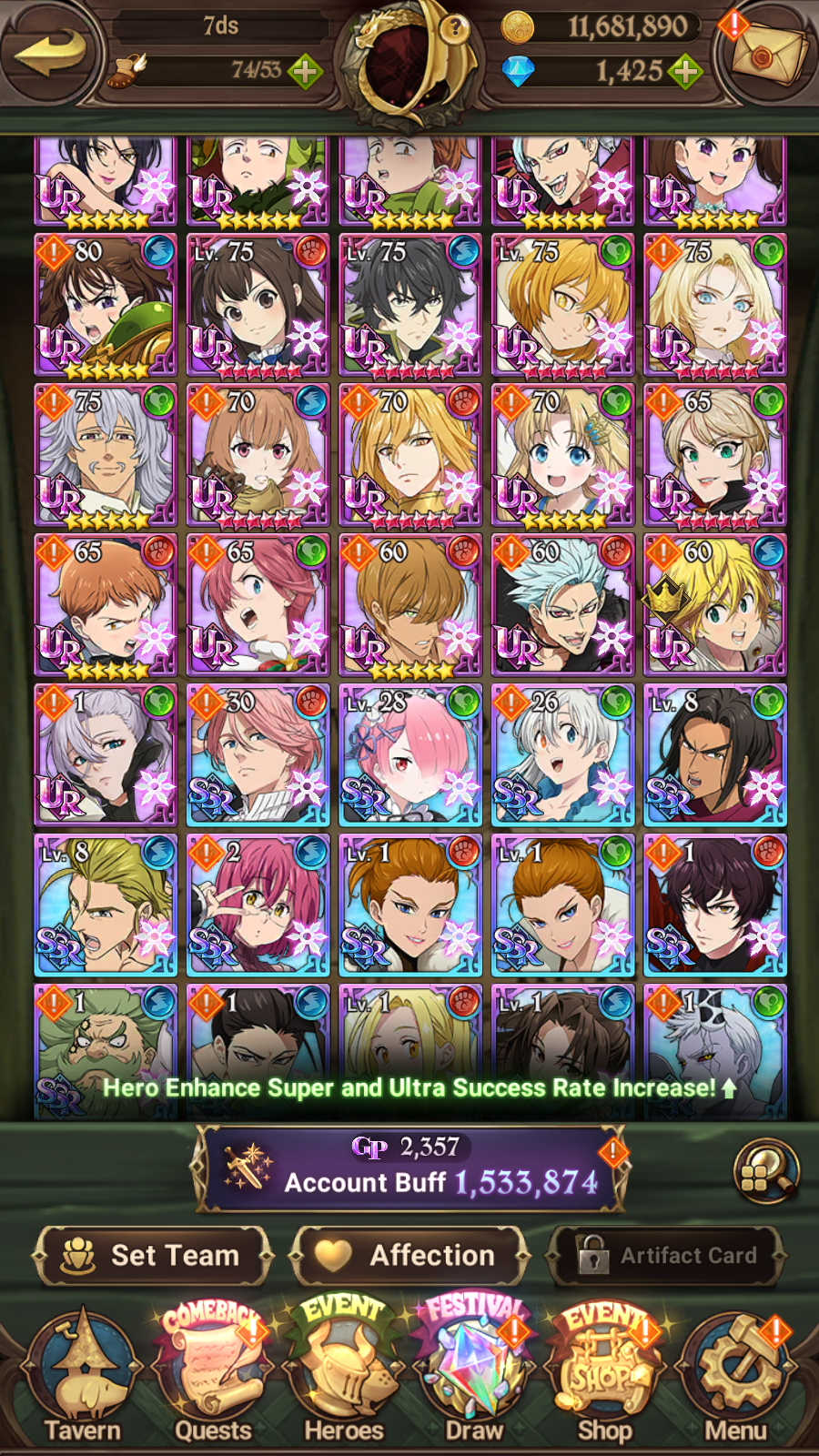 [GLOBAL] 1400 Diamonds + 6/6 Ultimate Escanor + Shield Hero Naofumi Raphtalia Filo 7DS Seven Deadly Sins: Grand Cross Resource Starter Account-Mobile Games Starter