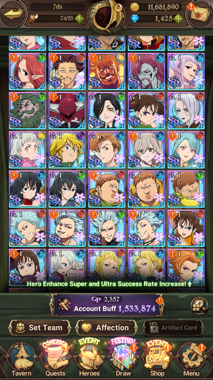 [GLOBAL] 1400 Diamonds + 6/6 Ultimate Escanor + Shield Hero Naofumi Raphtalia Filo 7DS Seven Deadly Sins: Grand Cross Resource Starter Account-Mobile Games Starter