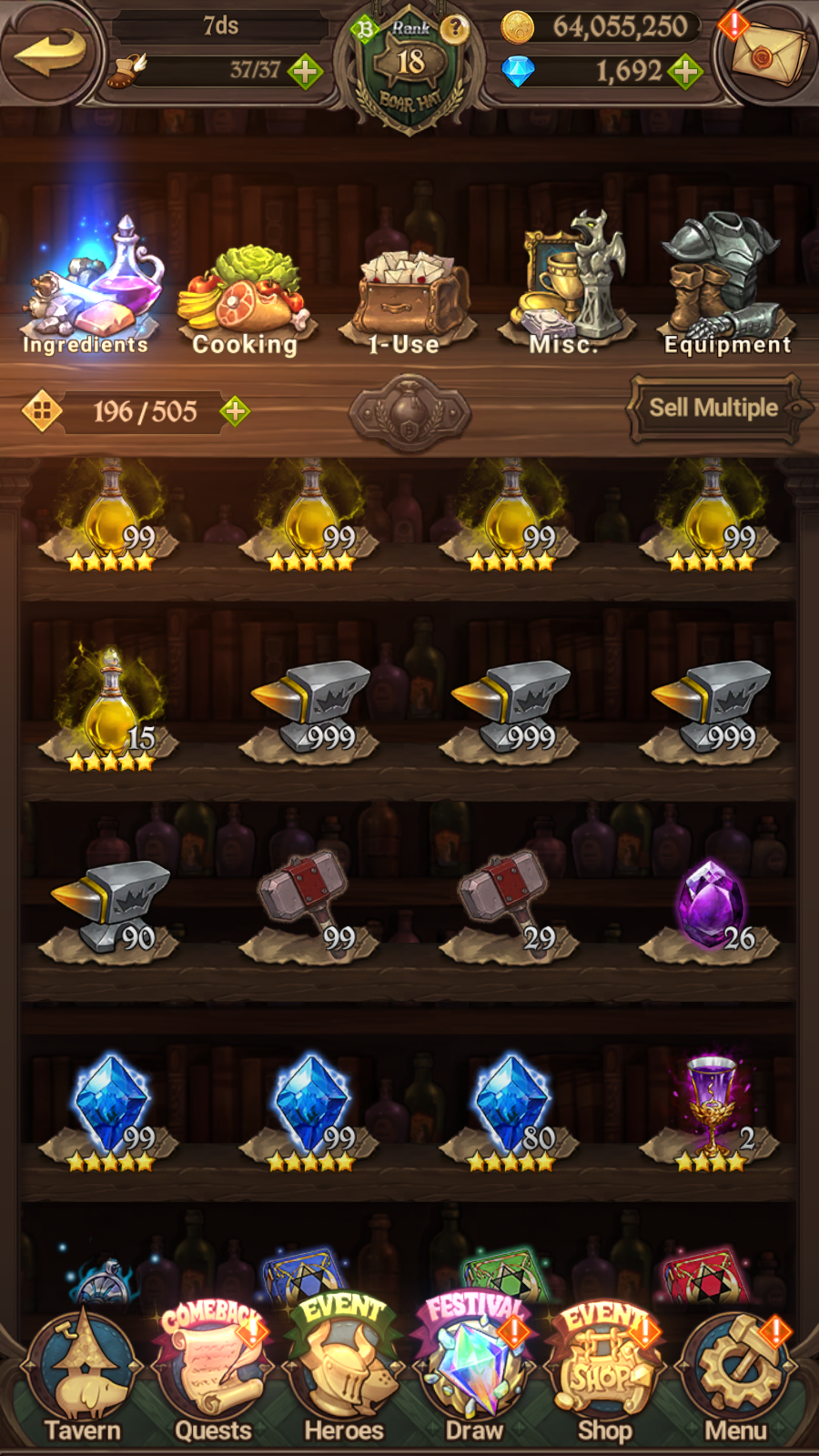 [GLOBAL] 1600 Diamonds + 6/6 Shield Hero Naofumi Raphtalia Filo 7DS Seven Deadly Sins: Grand Cross Resource Starter Account-Mobile Games Starter