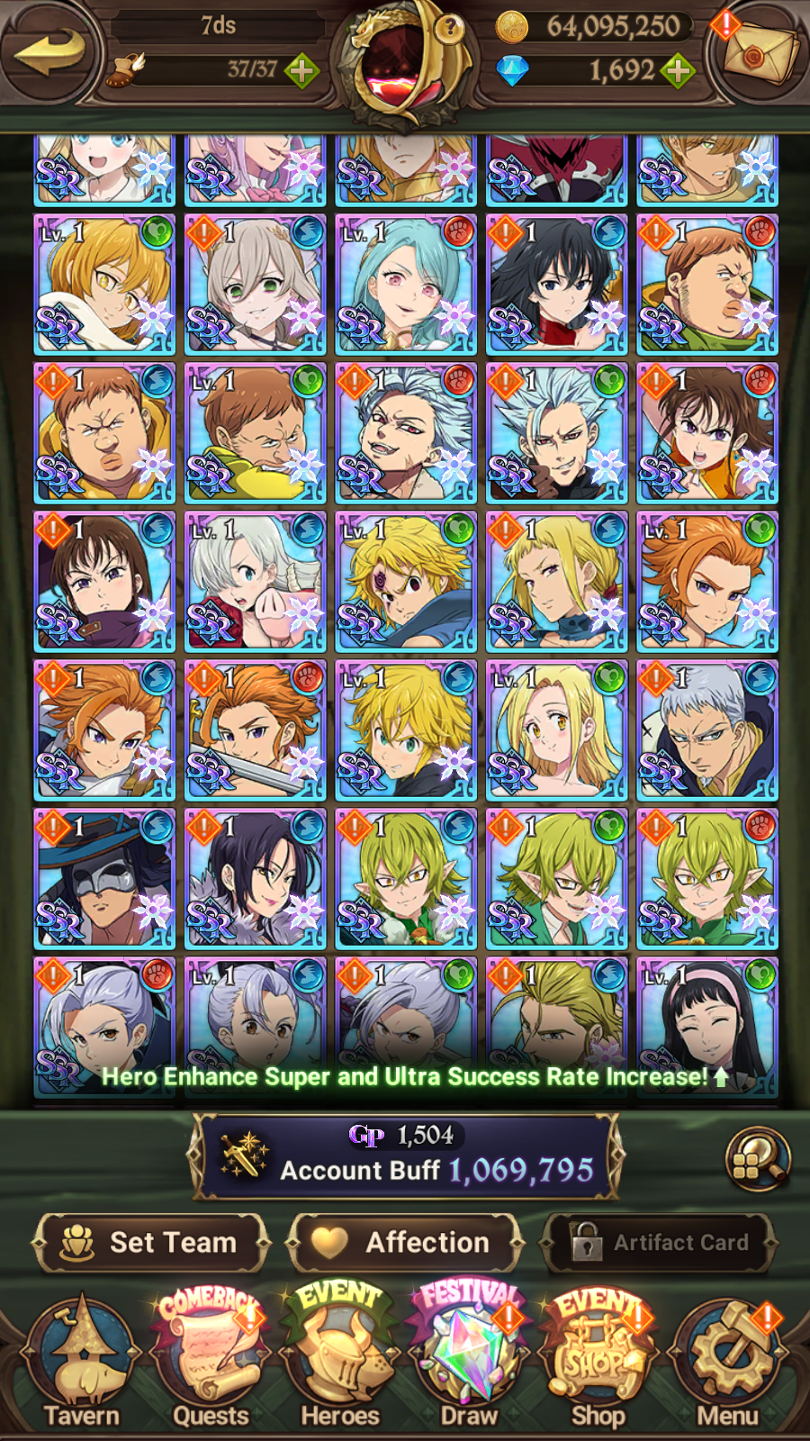 [GLOBAL] 1600 Diamonds + 6/6 Shield Hero Naofumi Raphtalia Filo 7DS Seven Deadly Sins: Grand Cross Resource Starter Account-Mobile Games Starter