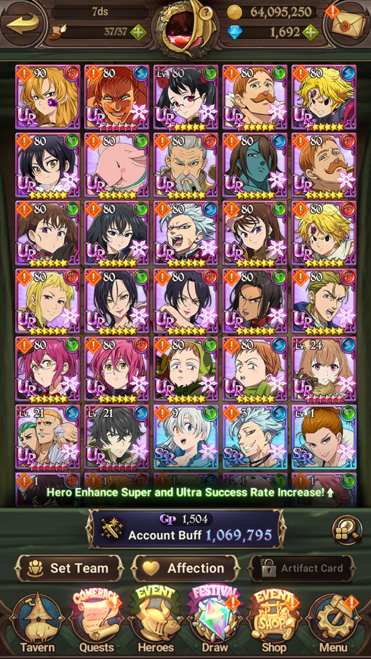 [GLOBAL] 1600 Diamonds + 6/6 Shield Hero Naofumi Raphtalia Filo 7DS Seven Deadly Sins: Grand Cross Resource Starter Account-Mobile Games Starter