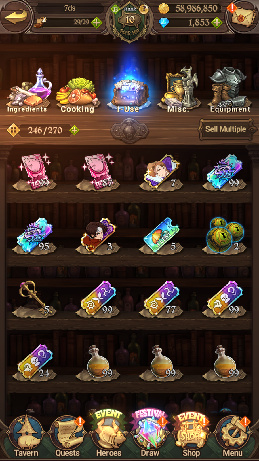 [GLOBAL] 1800 Diamonds + 6/6 Transcendent Ban 2/6 Ultimate Escanor 3/6 Elizabeth 5/6 Purgatory Meliodas++ 7DS Seven Deadly Sins: Grand Cross Resource Starter Account-Mobile Games Starter