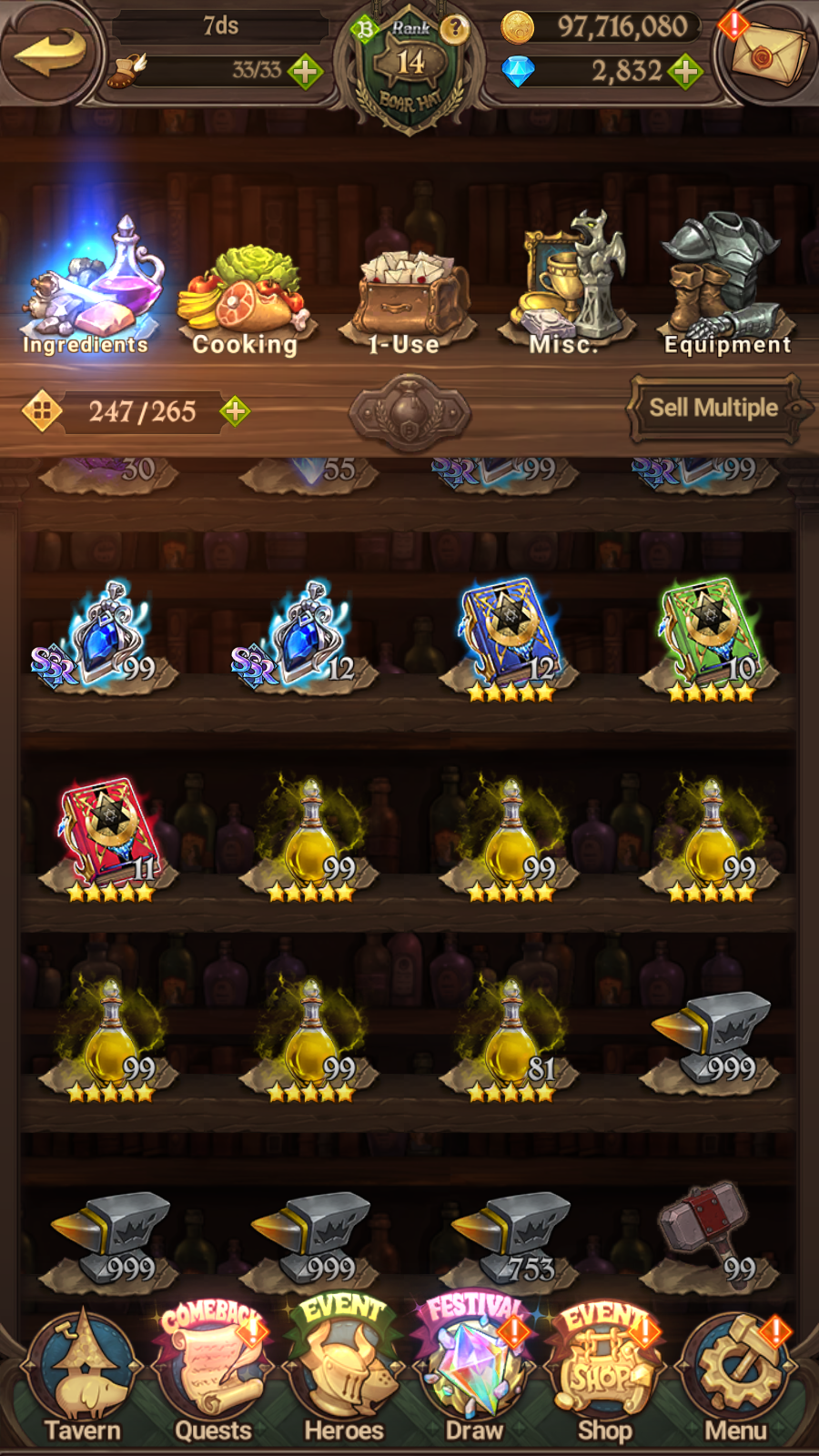 [GLOBAL] 2800 Diamonds + 6/6 Transcendent Ban 6/6 Ultimate Escanor Elizabeth Purgatory Meliodas++ 7DS Seven Deadly Sins: Grand Cross Resource Starter Account-Mobile Games Starter