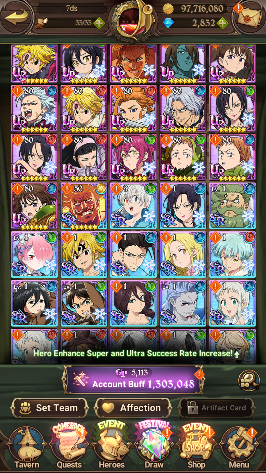 [GLOBAL] 2800 Diamonds + 6/6 Transcendent Ban 6/6 Ultimate Escanor Elizabeth Purgatory Meliodas++ 7DS Seven Deadly Sins: Grand Cross Resource Starter Account-Mobile Games Starter