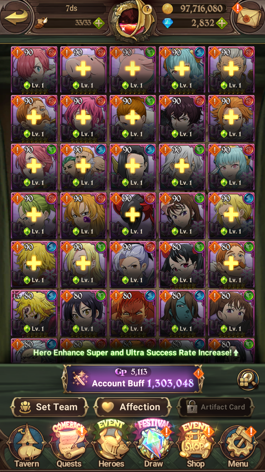 [GLOBAL] 2800 Diamonds + 6/6 Transcendent Ban 6/6 Ultimate Escanor Elizabeth Purgatory Meliodas++ 7DS Seven Deadly Sins: Grand Cross Resource Starter Account-Mobile Games Starter