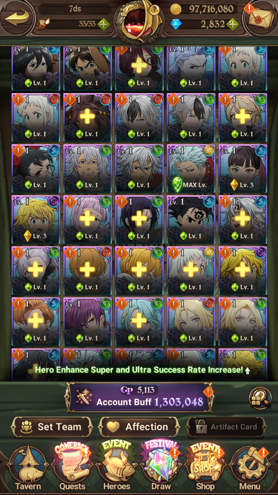 [GLOBAL] 2800 Diamonds + 6/6 Transcendent Ban 6/6 Ultimate Escanor Elizabeth Purgatory Meliodas++ 7DS Seven Deadly Sins: Grand Cross Resource Starter Account-Mobile Games Starter