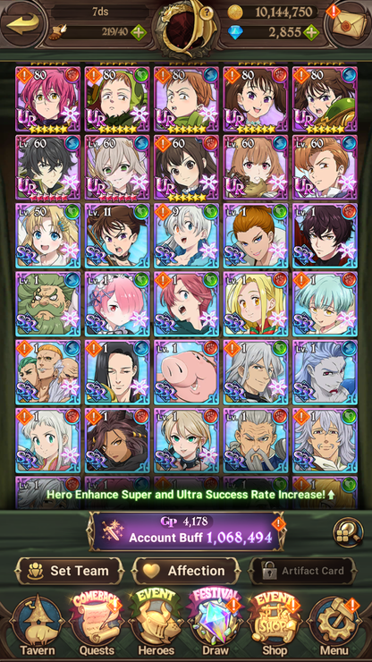 [GLOBAL] 2800 Diamonds + Shield Hero Naofumi Raphtalia Filo ++ 7DS Seven Deadly Sins: Grand Cross Resource Starter Account-Mobile Games Starter