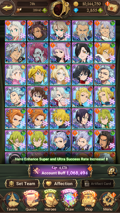 [GLOBAL] 2800 Diamonds + Shield Hero Naofumi Raphtalia Filo ++ 7DS Seven Deadly Sins: Grand Cross Resource Starter Account-Mobile Games Starter