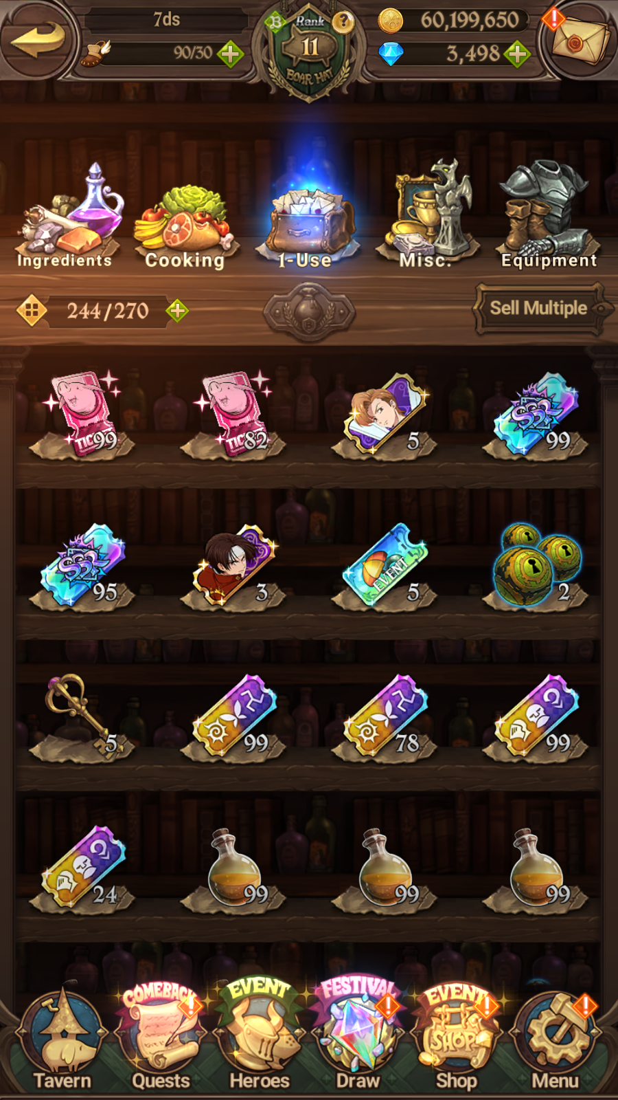[GLOBAL] 3500 Diamonds + 6/6 Transcendent Ban Ultimate Escanor Elizabeth Purgatory Meliodas++ 7DS Seven Deadly Sins: Grand Cross Resource Starter Account-Mobile Games Starter