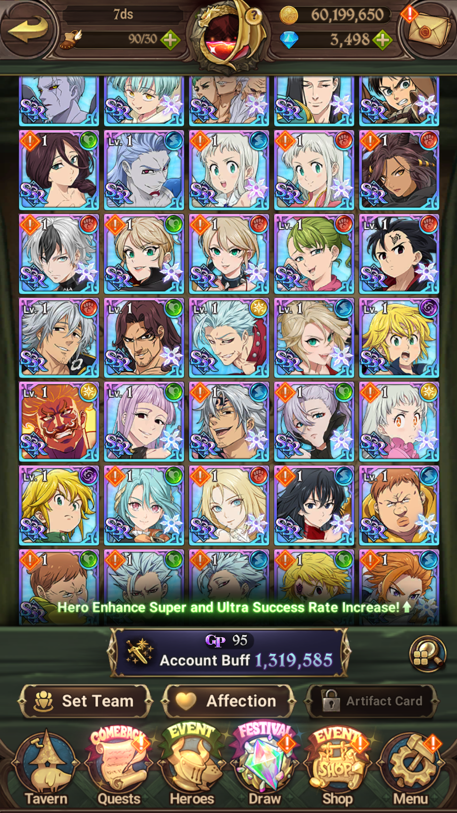 [GLOBAL] 3500 Diamonds + 6/6 Transcendent Ban Ultimate Escanor Elizabeth Purgatory Meliodas++ 7DS Seven Deadly Sins: Grand Cross Resource Starter Account-Mobile Games Starter