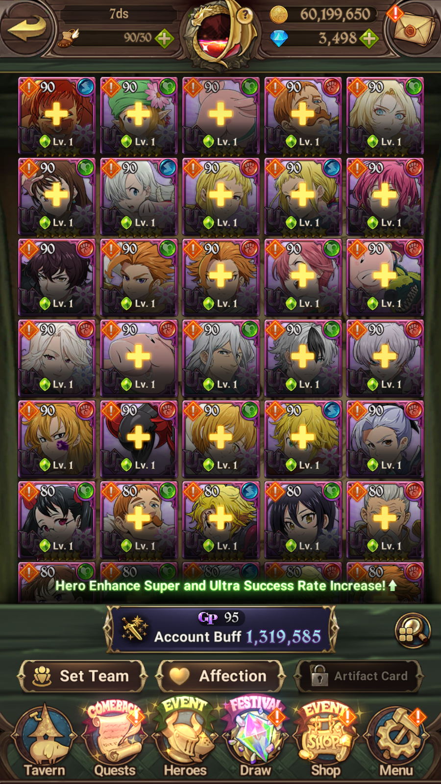 [GLOBAL] 3500 Diamonds + 6/6 Transcendent Ban Ultimate Escanor Elizabeth Purgatory Meliodas++ 7DS Seven Deadly Sins: Grand Cross Resource Starter Account-Mobile Games Starter