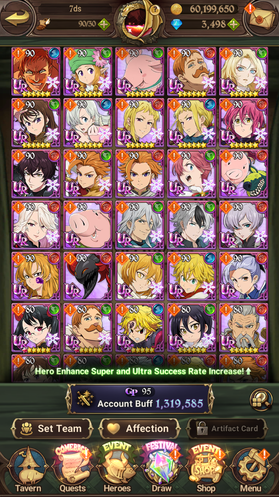 [GLOBAL] 3500 Diamonds + 6/6 Transcendent Ban Ultimate Escanor Elizabeth Purgatory Meliodas++ 7DS Seven Deadly Sins: Grand Cross Resource Starter Account-Mobile Games Starter