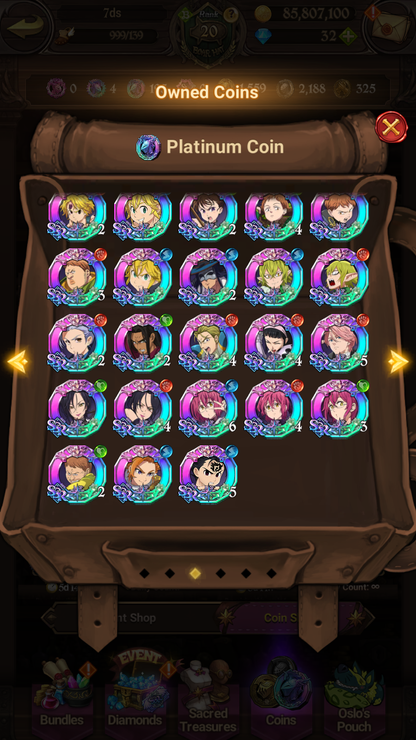 [GLOBAL] 4/6 Ultimate Escanor++ 7DS Seven Deadly Sins: Grand Cross Resource Starter Account-Mobile Games Starter