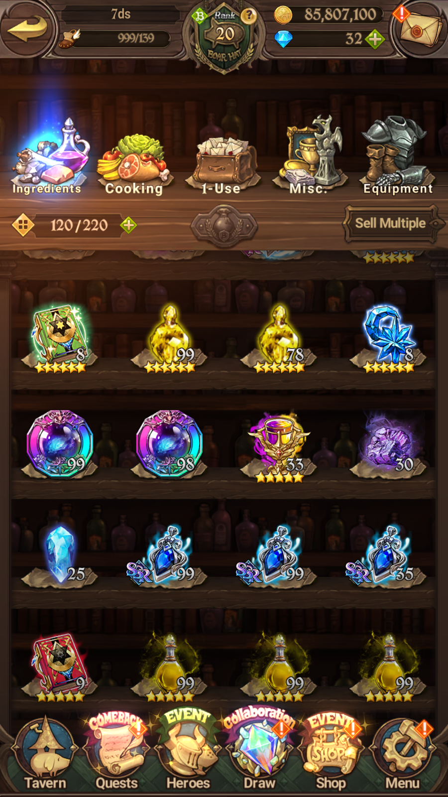 [GLOBAL] 4/6 Ultimate Escanor++ 7DS Seven Deadly Sins: Grand Cross Resource Starter Account-Mobile Games Starter