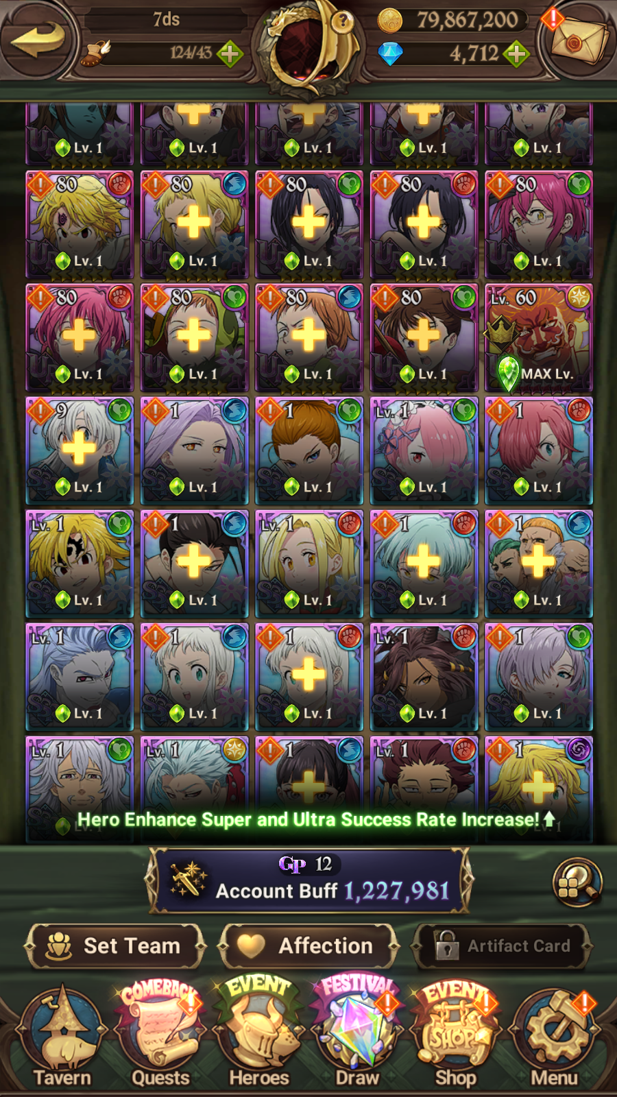 [GLOBAL] 4700 Diamonds + 4/6 Transcendent Ban 6/6 Ultimate Escanor Purgatory Meliodas++ 7DS Seven Deadly Sins: Grand Cross Resource Starter Account-Mobile Games Starter