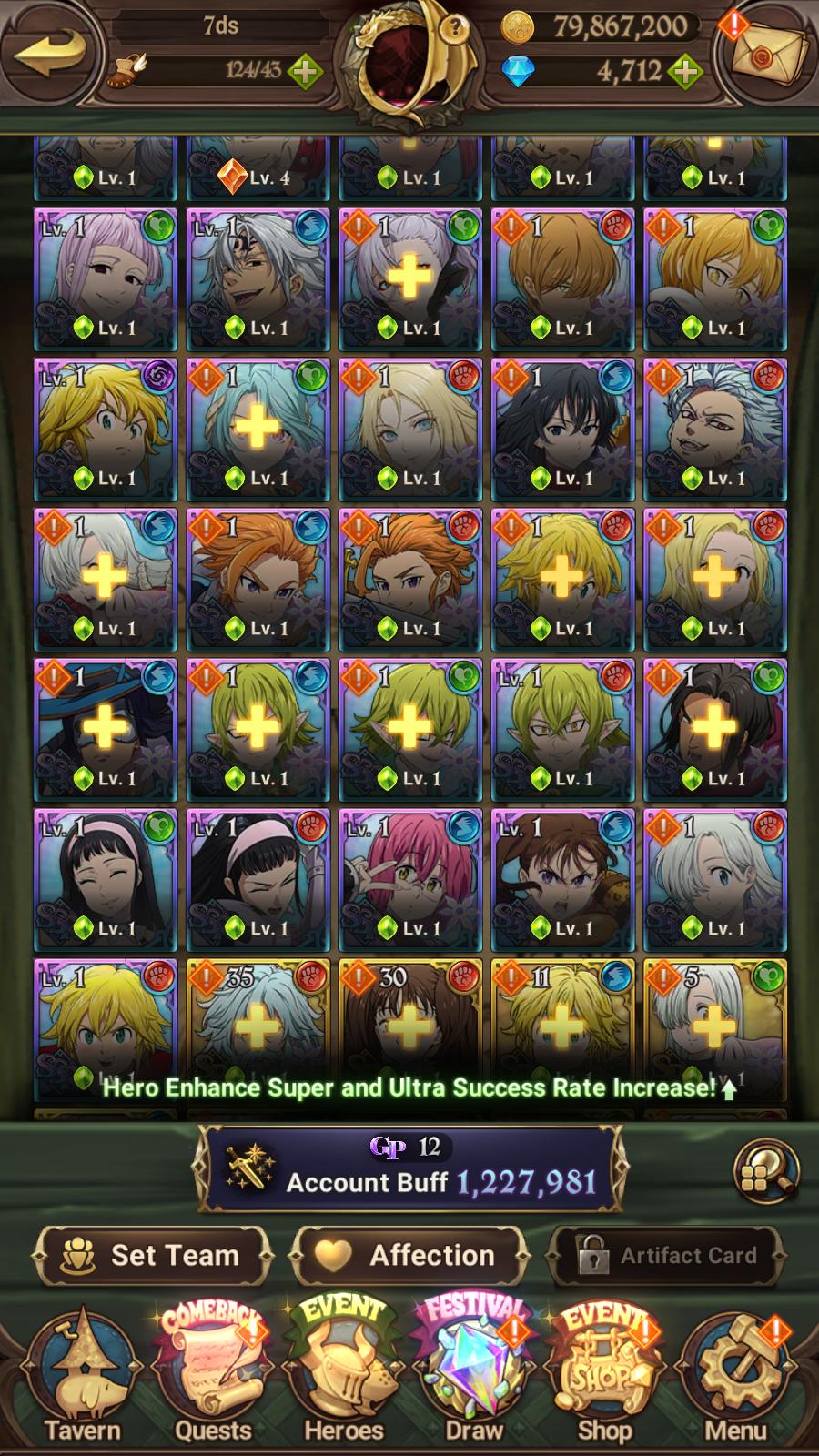 [GLOBAL] 4700 Diamonds + 4/6 Transcendent Ban 6/6 Ultimate Escanor Purgatory Meliodas++ 7DS Seven Deadly Sins: Grand Cross Resource Starter Account-Mobile Games Starter